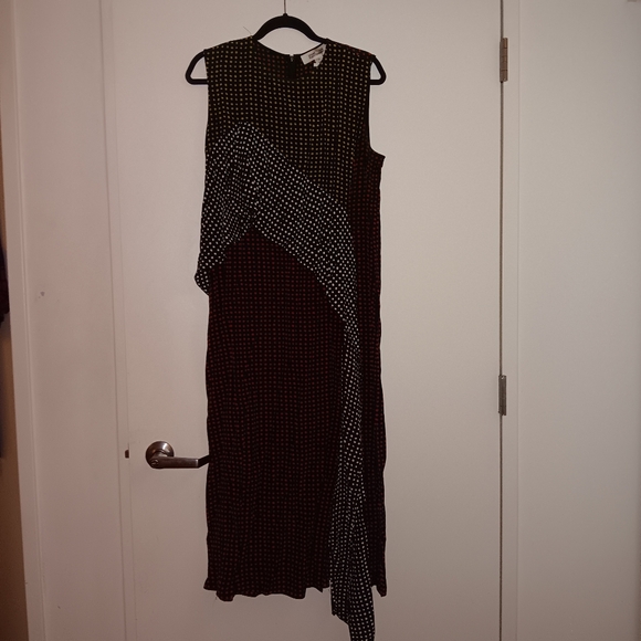Diane Von Furstenberg Ruffle Dress Polka-dot print sz 14 NWT - Picture 4 of 7